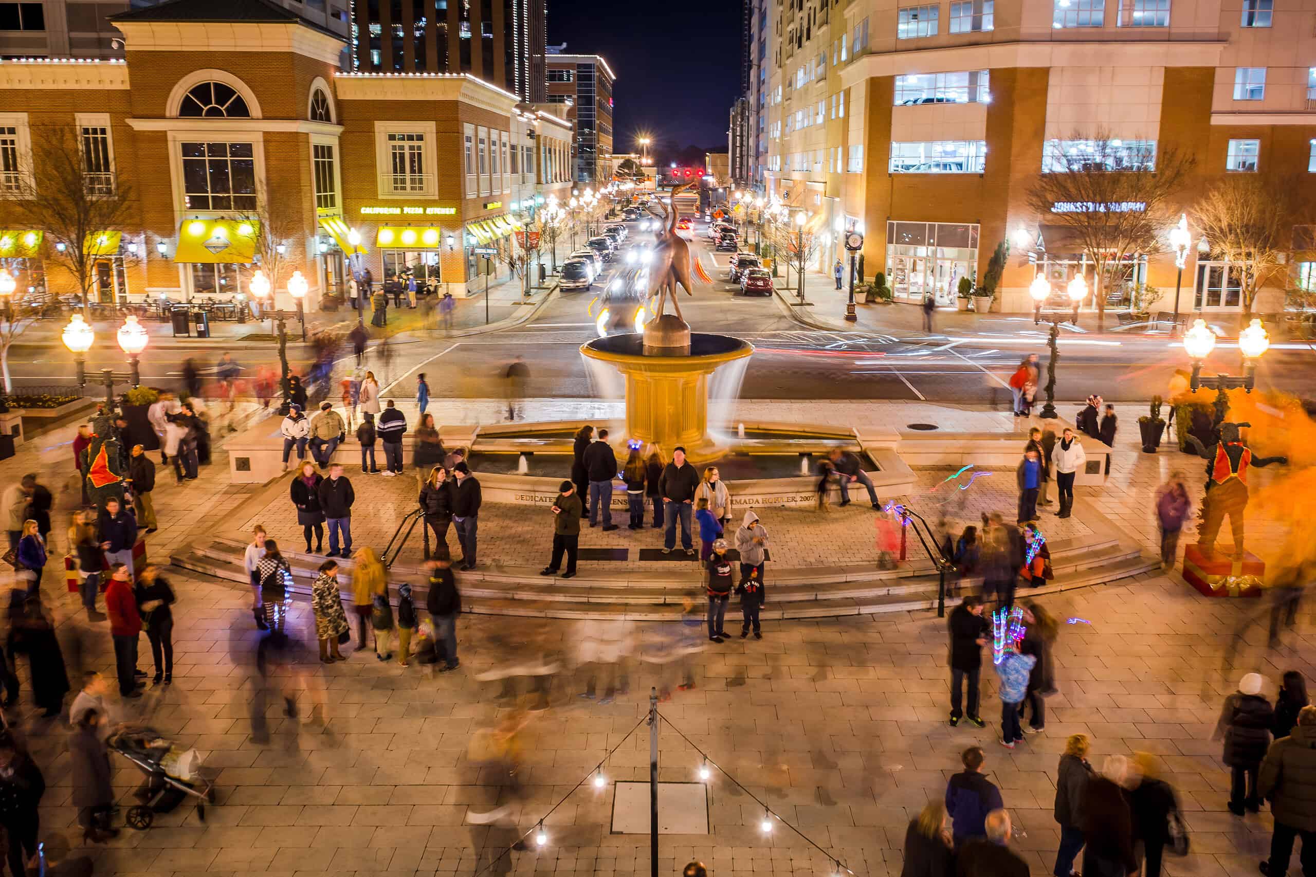Virginia Beach Town Center at Night