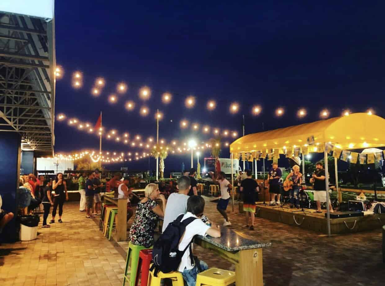 Night scene at Ocean 27 at the Virginia Beach Oceanfront